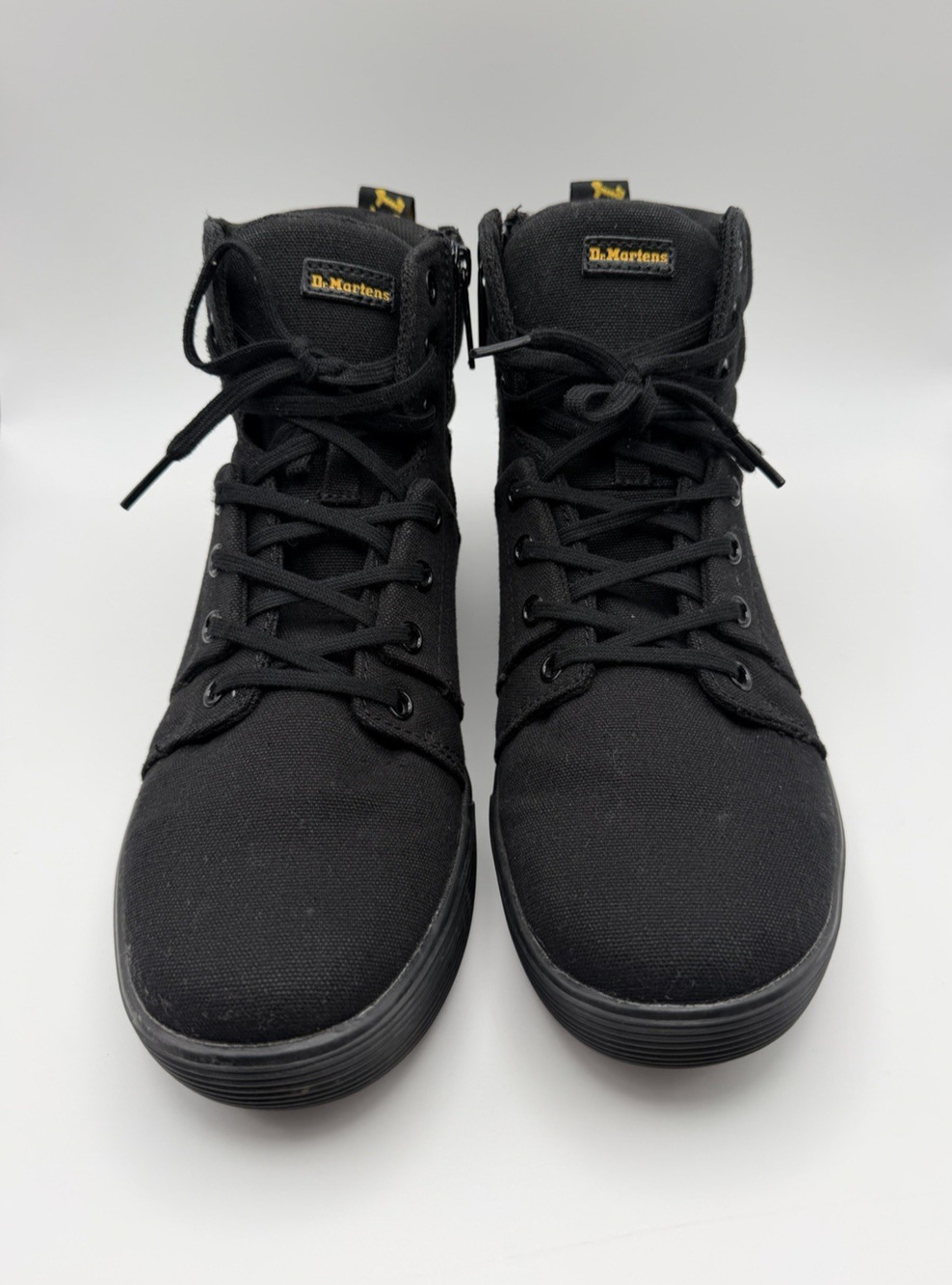 Dr. Martens Rozarya II Women's Canvas Sneaker Lace-Up & Side Zipper Black Size 9